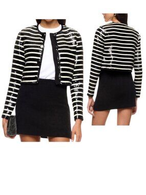 New Veronica Beard Mickey Sequin Jacket. Size 8